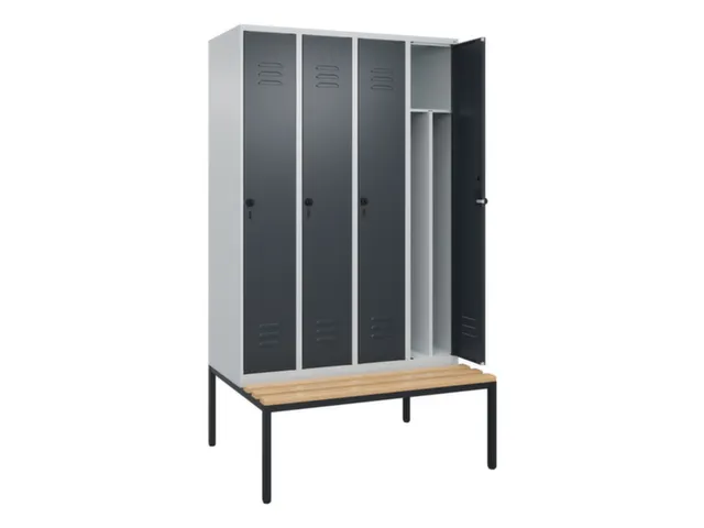 locker voor scheiding van kleding,HxBxD 2120x1200x815mm,4vak
