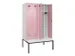 locker met bank,voor scheiding van kleding,HxBxD 2120x1200x815mm,4vak