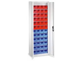 Stellingkast Staalplaat 1980x700x300mm 11 Legborden 48 Magazijnbakken - 1