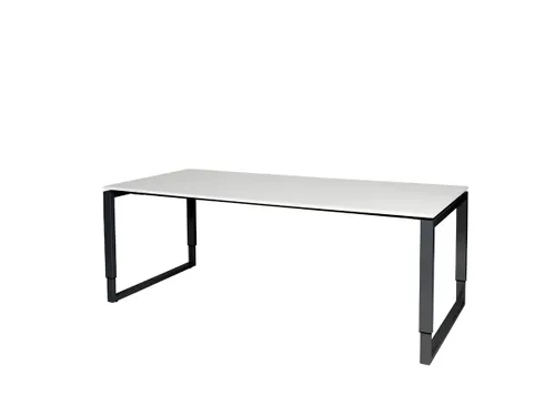 Domino Plus Bureau Hoogte Verstelbaar 2000x900mm Grijs 25mm Zwart