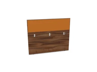 baliepaneel bureau aanbouw achter NP-tiepolo nut BN3005-geel 1400mm - 1