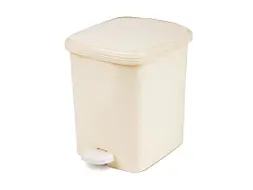 Rechthoekige pedaalemmer 22 Liter Wit