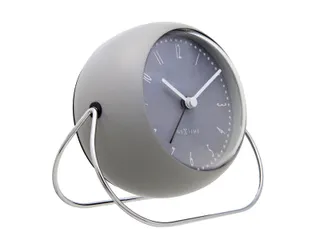 Wekker NeXtime Bubble alarm clock 11x8cm grijs metaal - 1