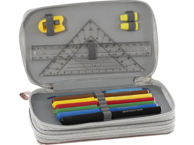 Etui Eberhard Faber gevuld 24 delig, 2 laags rosé gold Double Decker