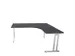 bureau in vrije vorm,HxBxD 740x1800x1600mm,vrije vorm,CC-zwart
