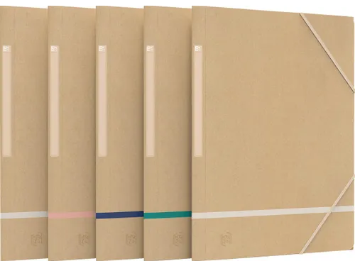 elastomap A4, karton, naturel assorti, 5 stuks