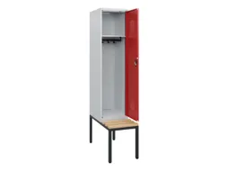 locker met bank,HxBxD 1950x400x815mm,1vak,vak B 400mm,cilinderslot