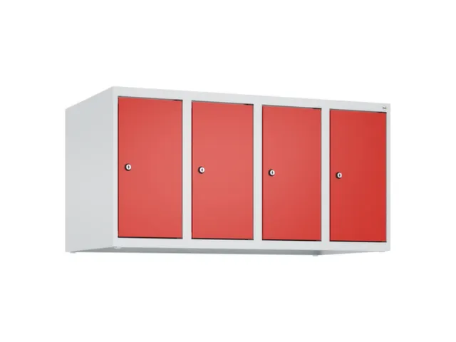 opzetkast,v. locker,4vak.,vak B 250mm,HxBxD 500x1000x500mm,vleugeldeur