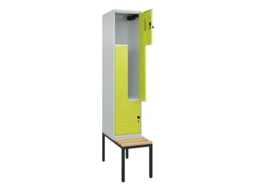 Z-garderobekast,HxBxD 2120x400x815mm,2vak,vak B 400mm,draaigrendel