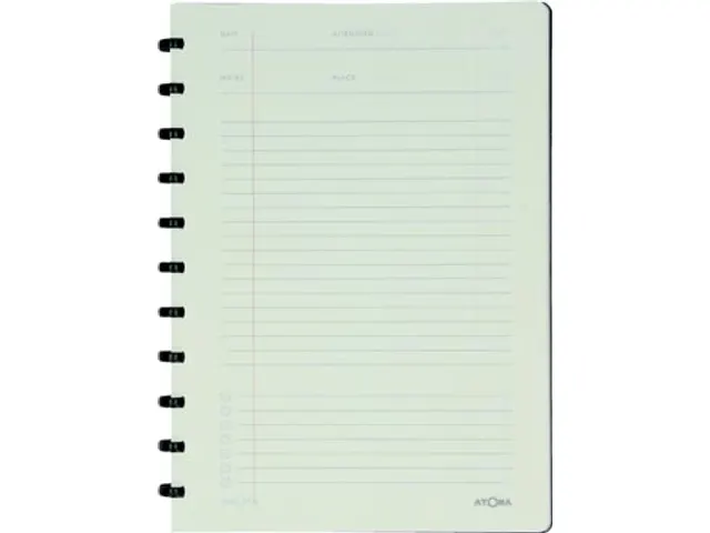Atoma Meetingbook, Ft A4, Zwart, Gelijnd