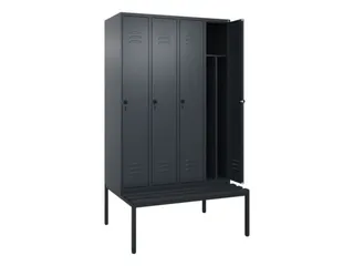 locker voor scheiding van kleding,HxBxD 2120x1200x815mm,4vak - 2