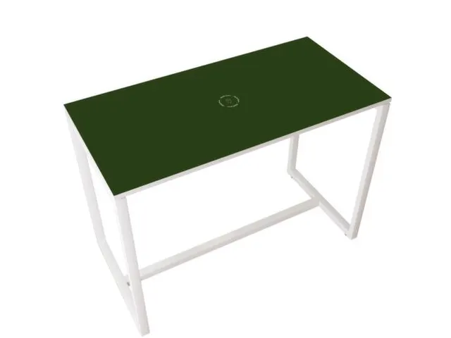 statafel,HxBxD 1100x1140x750mm,rechthoekig,sledeframe wit