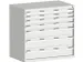 ladekast HxBxD 1000x1050x650mm 7laden RAL7035 front RAL7035