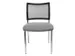 Chaise visiteur Assise tissu gris clair Dos maille noir