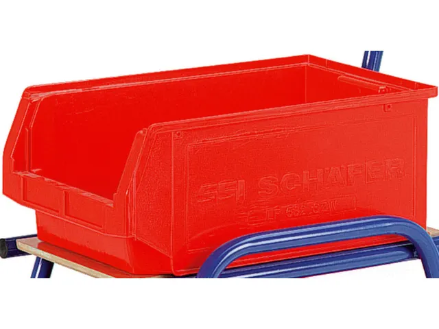 magazijnbak,HxBxD 200x320x500mm,kunststof,rood