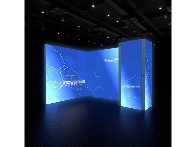 Ensemble de rangement Brightbox Pro Flex 100x250cm paroi stand LED