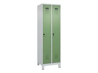 locker,HxBxD 1950x600x500mm,2vak,vak B 300mm,draaigrendel,voeten - 3