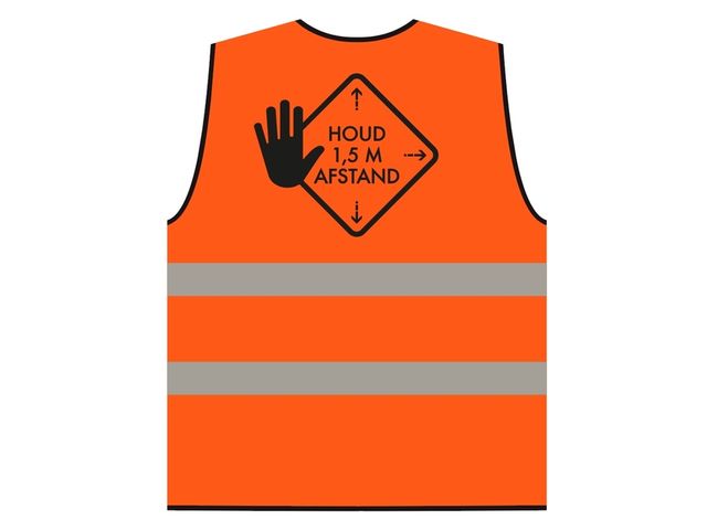 Veiligheidsvest afstand houden XL oranje | BeschermkledingOnline.be