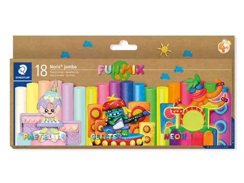 Boetseerklei Staedtler Noris jumbo set 18 kleuren
