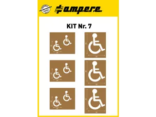 Sjablonenset,Rolstoelrijder,V. Vloermarkeerapparaat,Speciaal Karton - 2