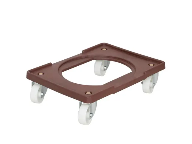 Châssis pour distributeur ingrédients plastique marron 4 roulettes
