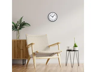 Wandklok nXt Robust dia 25,5cm zwart/wit kunststof - 10
