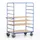 etagewagen,draagverm. 600kg,4etage(s),laadvl. LxB 1000x640mm,houtetage