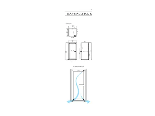 Akoestische Belcel Met Raam Roof Single POD Wit