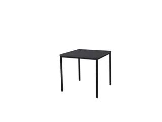 Domino Basic Tafel Vaste Hoogte 80x80 houtprint schaduw zwart 4-poots - 1