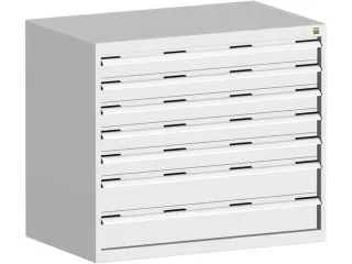 ladekast HxBxD 900x1050x650mm 7laden RAL7035 front RAL7035 - 2