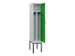 locker voor scheiding van kleding,HxBxD 2120x400x500mm,1vak
