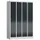 garderobekast 1800x1185x500mm 4vak klink sokkel romp RAL7035 RAL7016