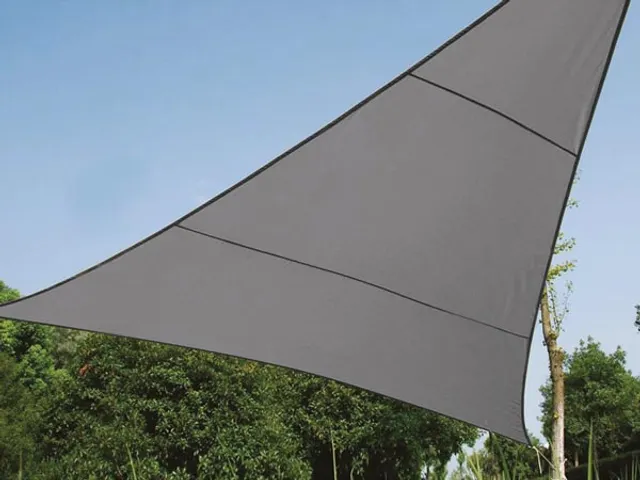 Voile solaire perméable triangulaire 5x5x5m Anthracite