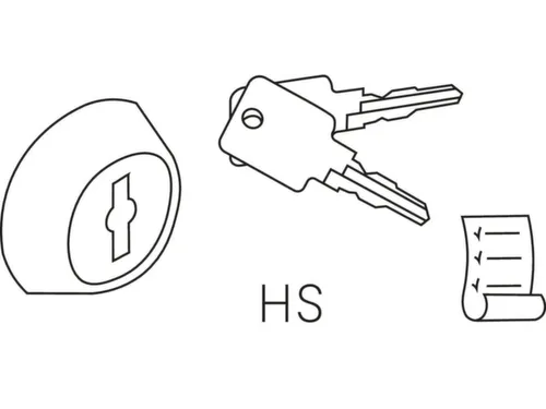 Cilinderslot,V. Garderobekast/Lockersysteem