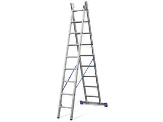multifunctionele ladder,2x9,sporten,balk L 2,6-4,35m,aluminium - 1