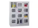 Armoire Multicases Portes Vitrées Hxlxp 1518X1230X500Mm 12Cases Large