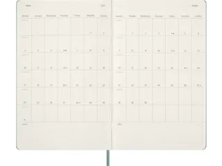 Agenda 2027 Moleskine 12M Weekly 7dag/1pagina large hc sage green - 5