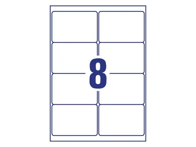 Etiket Avery Zweckform L7914-10 99.1x67.7 polyester wit 80 stuks