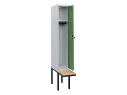 locker met bank,HxBxD 1950x300x815mm,1vak,vak B 300mm,draaigrendel