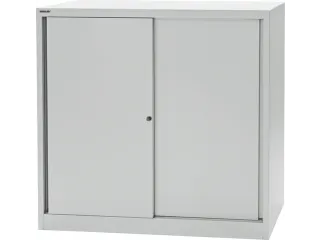 Schuifdeurkast Hxbxd 1181x1200x430mm 3oh 2legborden Staalplaat Ral7035 - 4