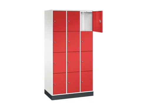 lockerkast,HxBxD 1950x920x500mm,3x4vakken,cil.-slot,sokkel