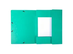 Elastomappen A4 glanskarton 3 kleppen monobloc-Groen