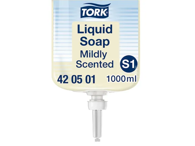 Handzeep Tork S1 vloeibaar mild geparfurmeerd parelwit 1000ml 420501