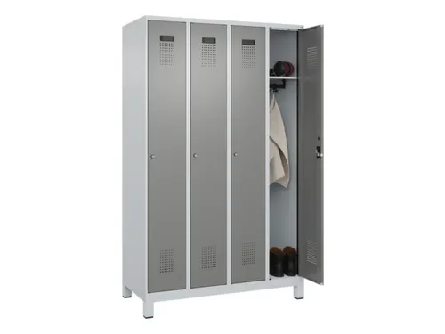 locker,HxBxD 1950x1200x500mm,4vak,vak B 300mm,cil.-slot,voeten