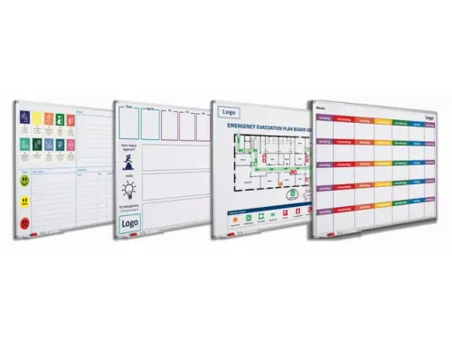 Whiteboard Bedrukt Eigen Ontwerp 100x200cm Softline 8mm alu-profiel
