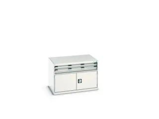 ladekast HxBxD 700x1050x750mm 2laden RAL7035 front RAL7035 - 8