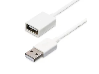 1m USB 2.0-verlengkabel wit A naar A M/F - 1