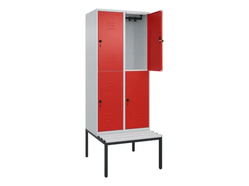 Dubbeldekse dekenkist,HxBxD 2120x800x815mm,2x2vak.,vak B 400mm
