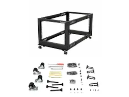 8U open frame rack 4 stijlen verstelbare diepte