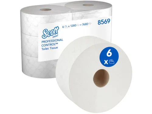 Scott 8569 CONTROL handdoekrol 2-laags Wit Pak a 6 Rol